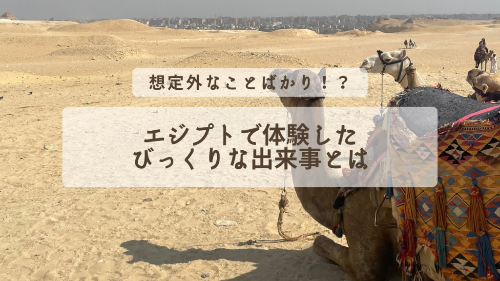 エジプトで体験したびっくりな出来事とは